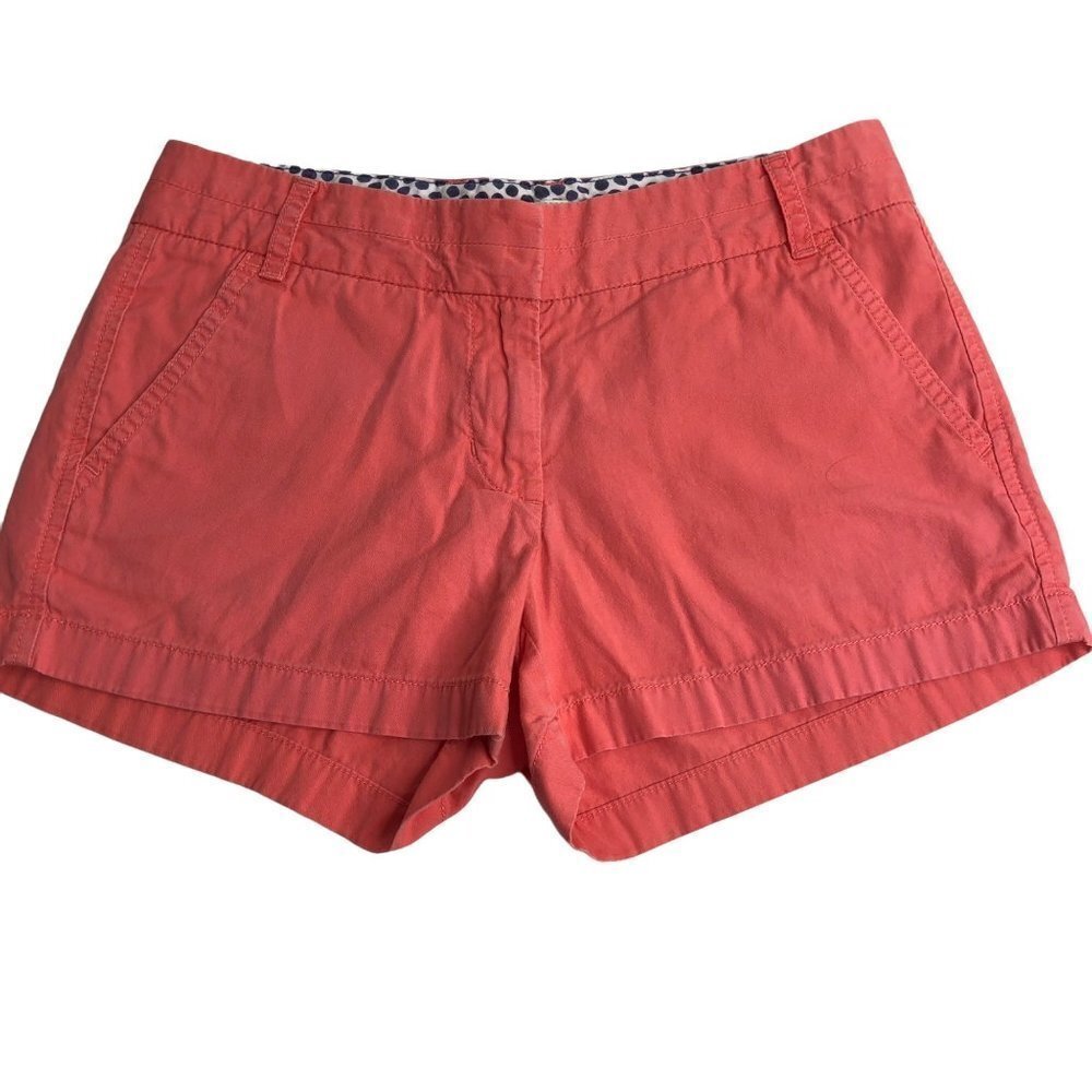 J CREW 100% COTTON CHINO BROKEN-IN SHORTS SZ 2